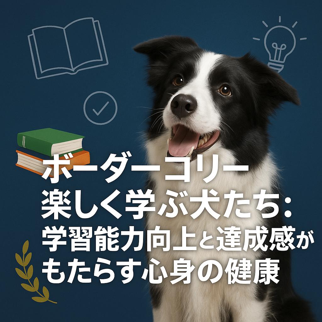 楽しく学ぶ犬たち：学習能力向上と達成感がもたらす心身の健康