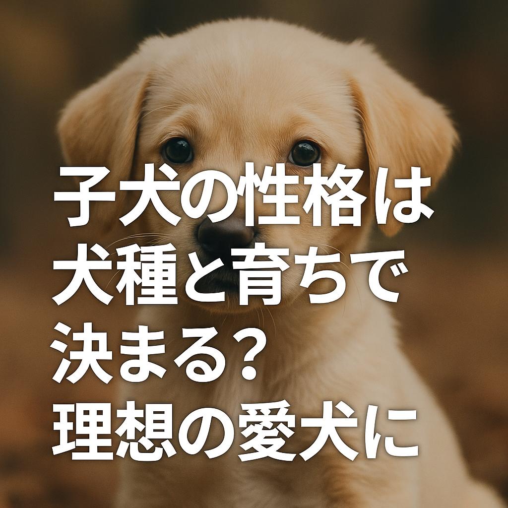 子犬の性格は犬種と育ちで決まる？理想の愛犬に